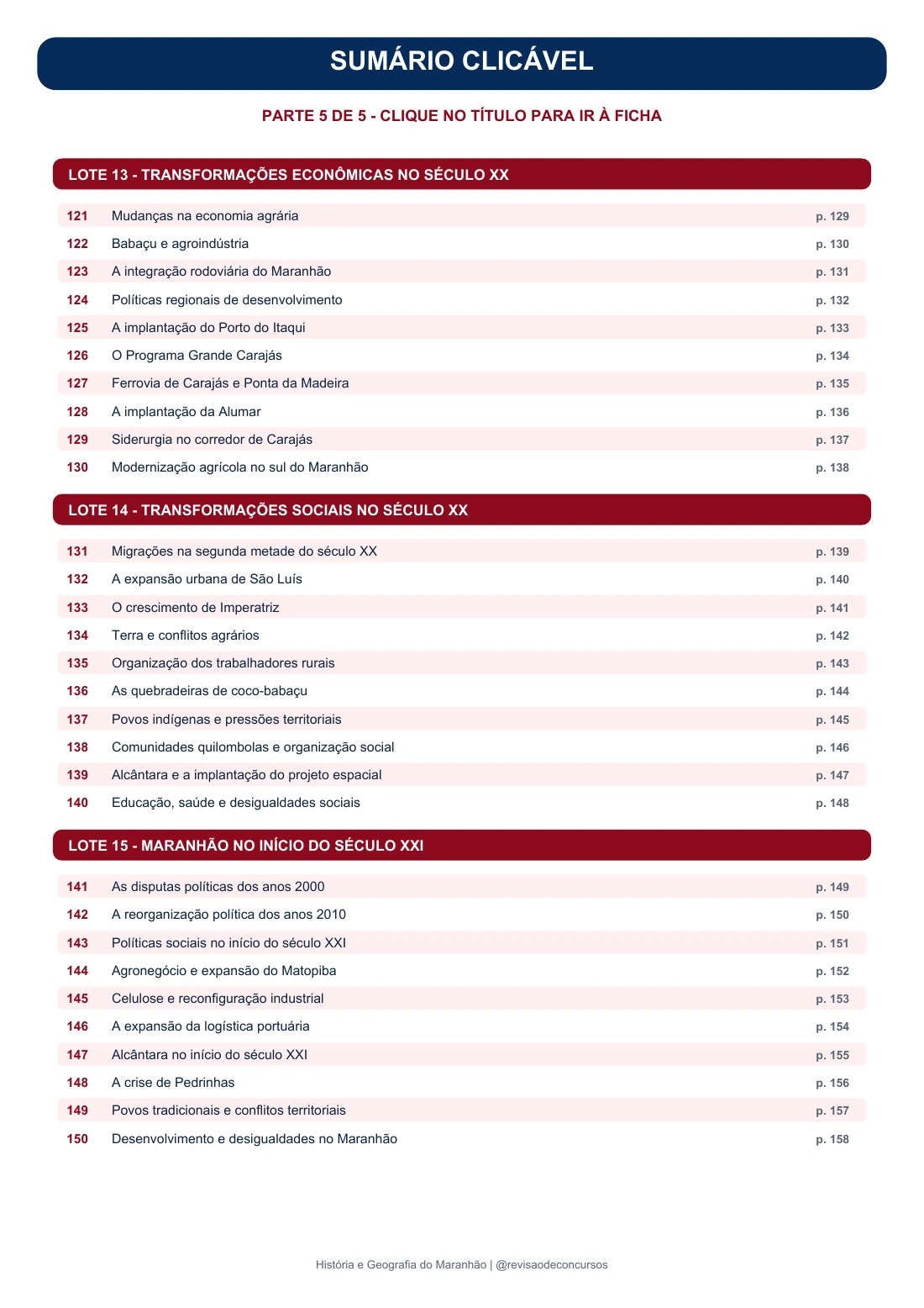 História · Sumário 5 de 5