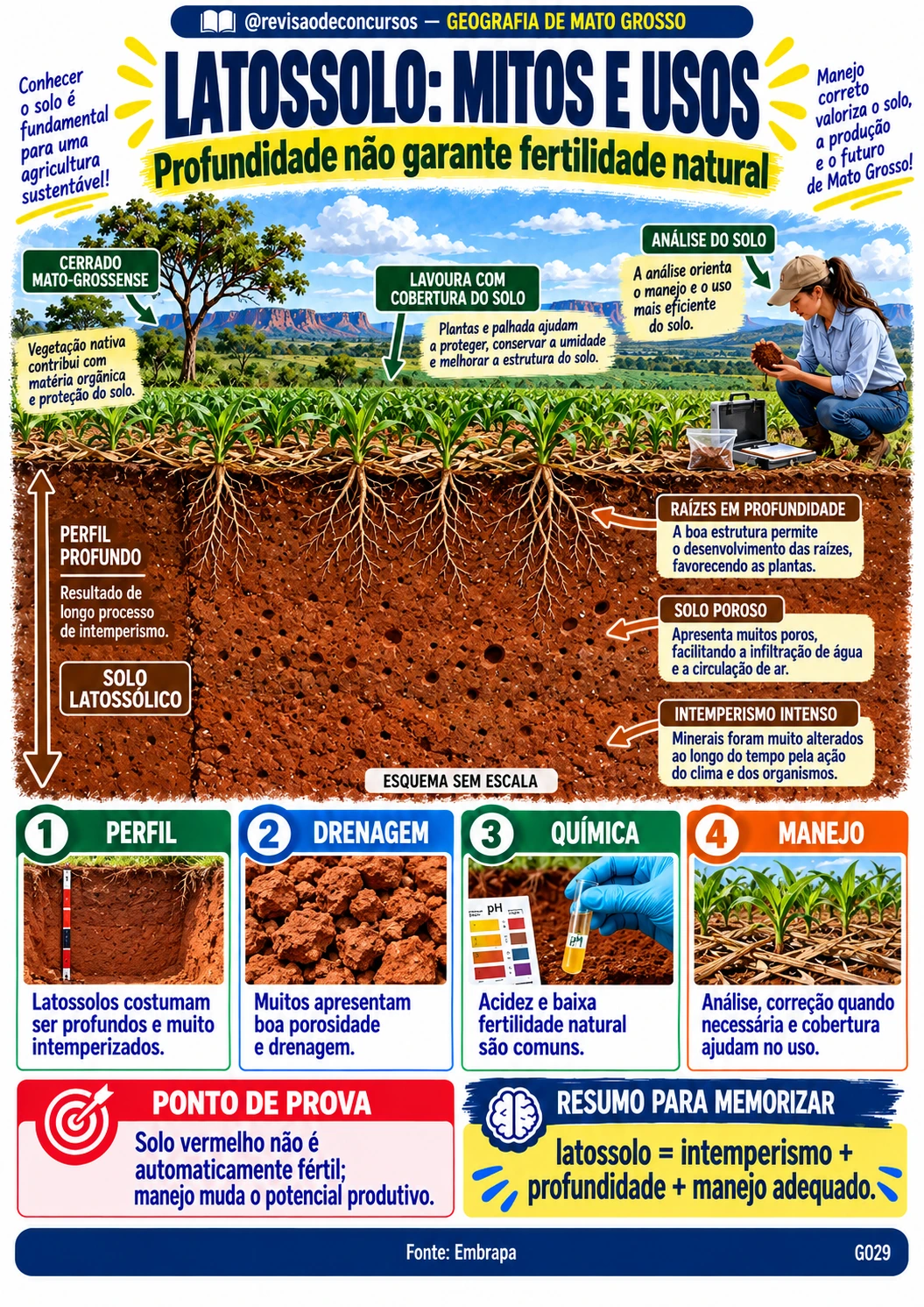 Ficha sobre latossolos e uso agrícola