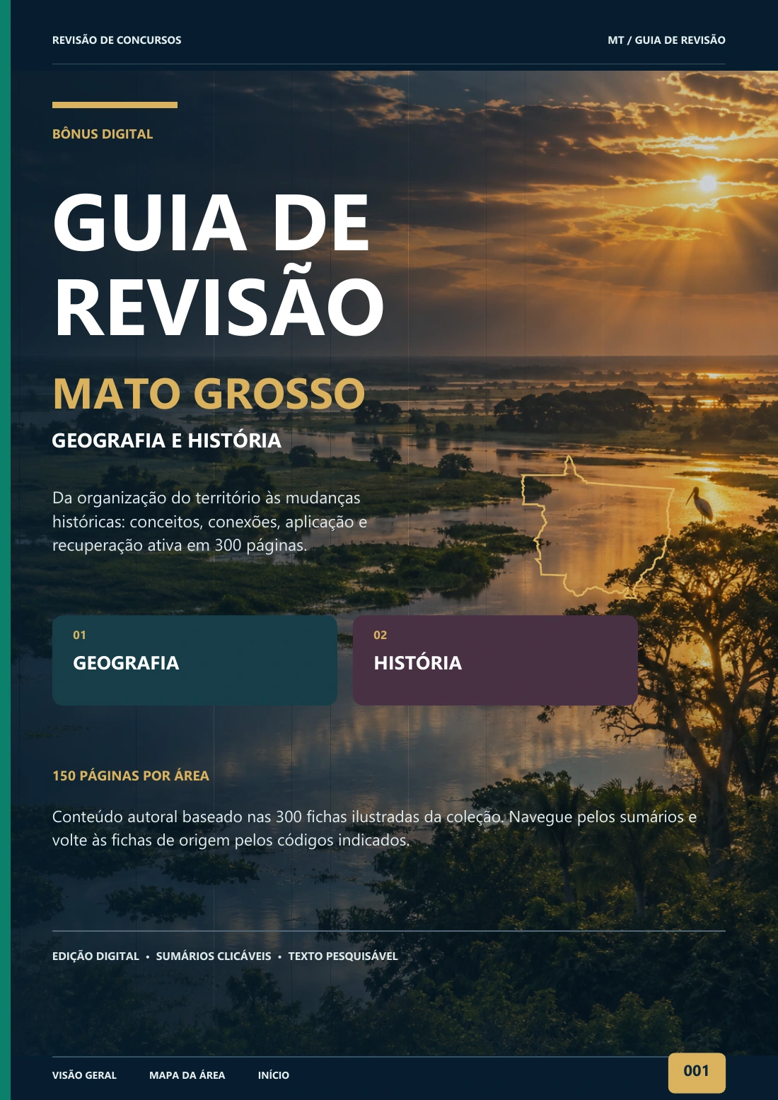 Capa do Guia de Revisão de Geografia e História do Mato Grosso