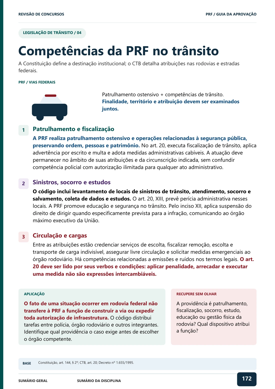 Competências da PRF no trânsito — página 172