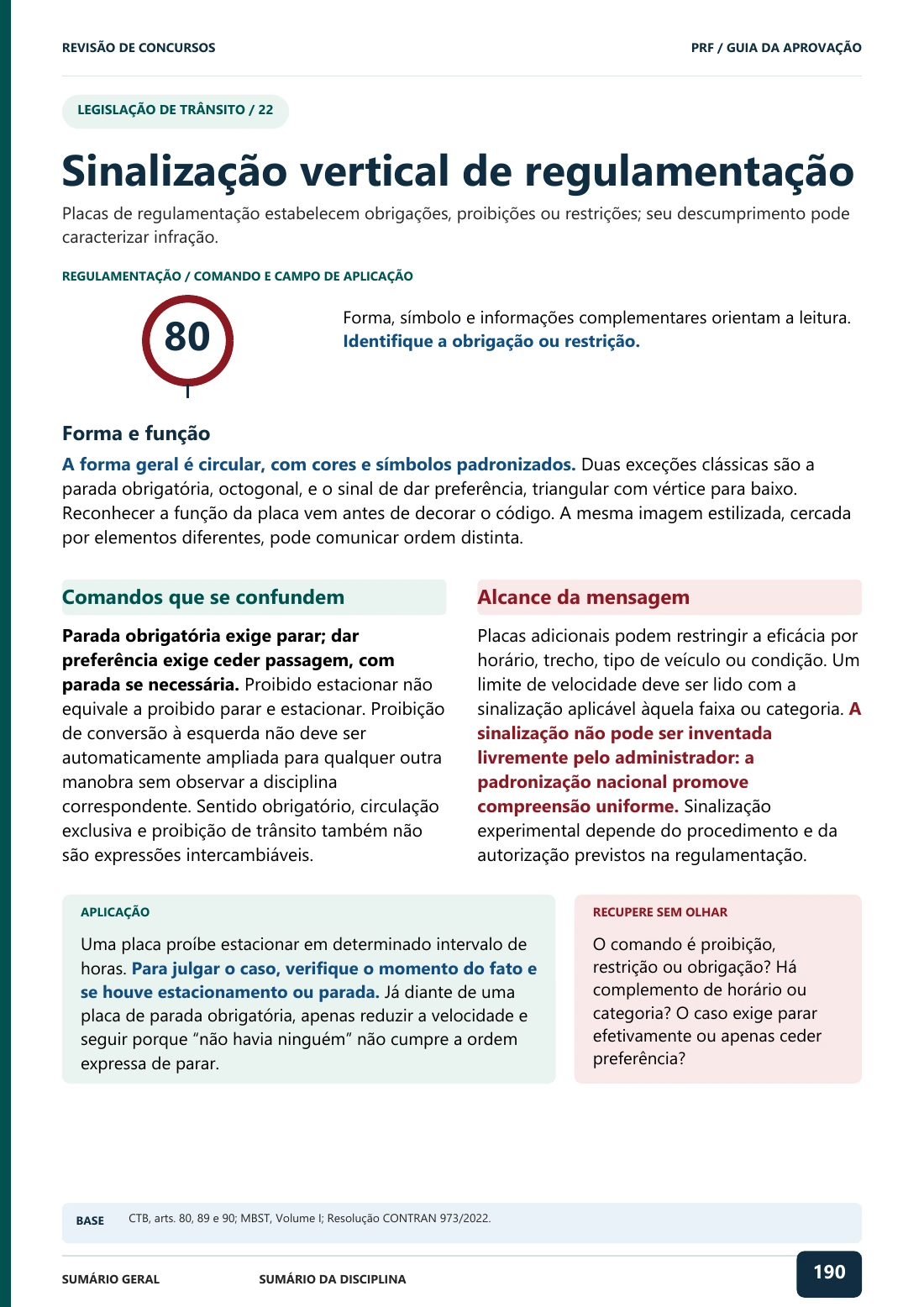 Sinalização vertical de regulamentação — página 190