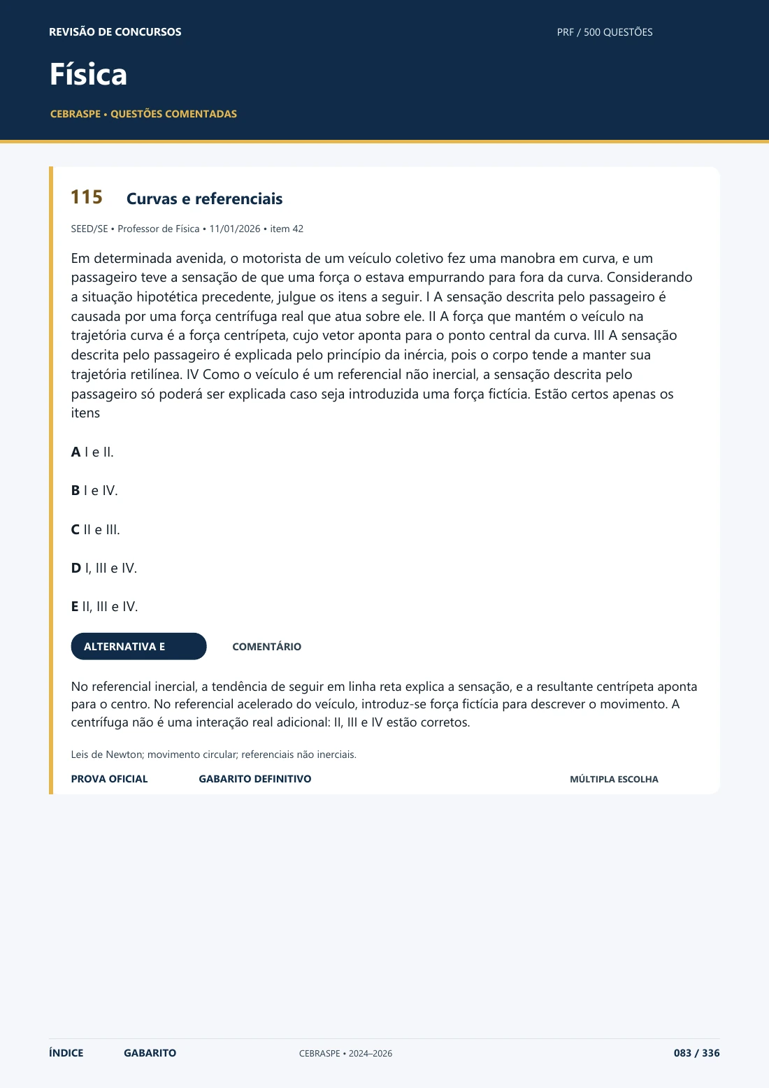 Física — página 83